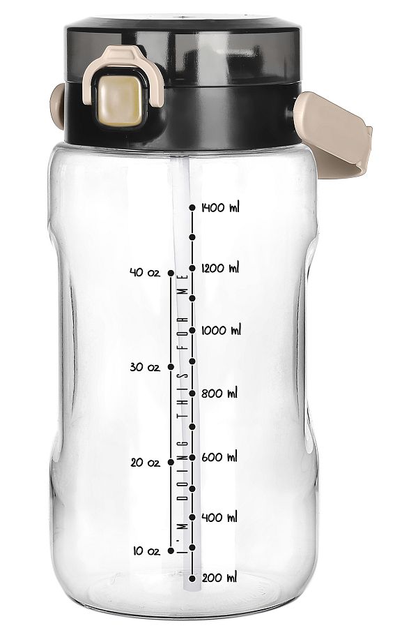 Emofom-Watermode 1500 ml - 1.5 Lt Large Giant Straw Flask Drinker Sports Gym Flask 1
