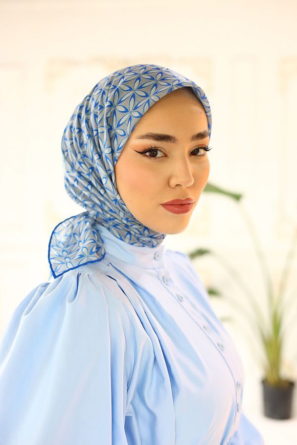 Silk Home Patterned Soft Scarf Thin Cotton Floral Patterned Head Scarf Trendyol