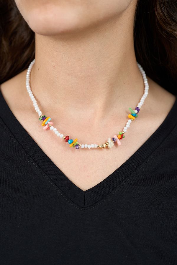 Elika Silver-Colorful Women's Bijouterie Necklace 1