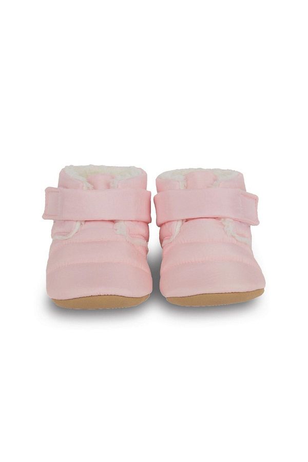 First Step Parachute Fabric Furry Mother Slippers and Baby Slippers slippers and slippers are sold separately pink pink t Trendyol