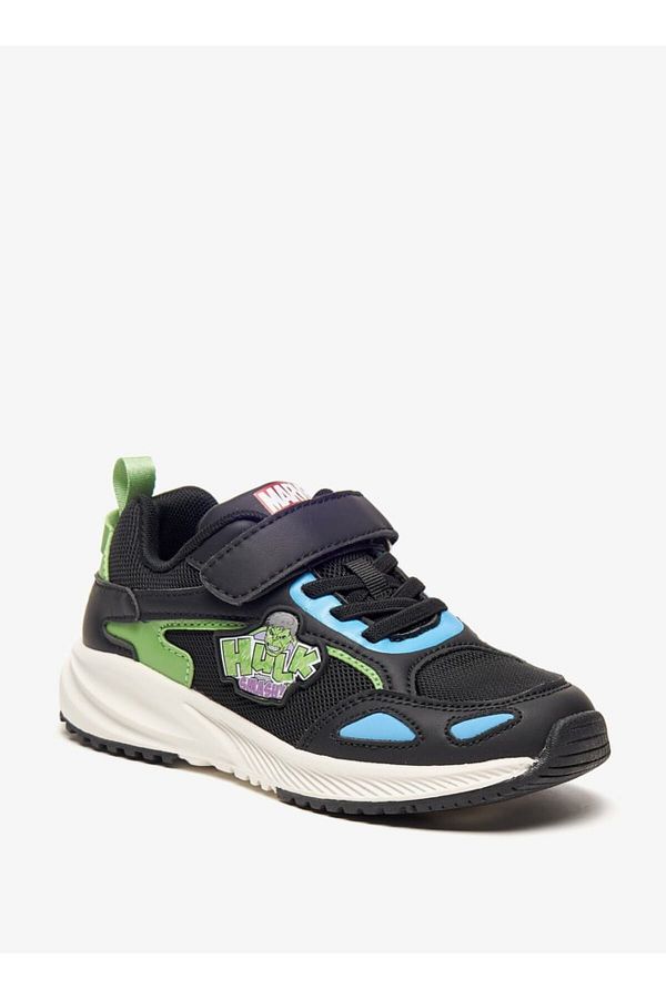 Marvel-Hulk Detail Sneakers with Hook and Loop Closure 1