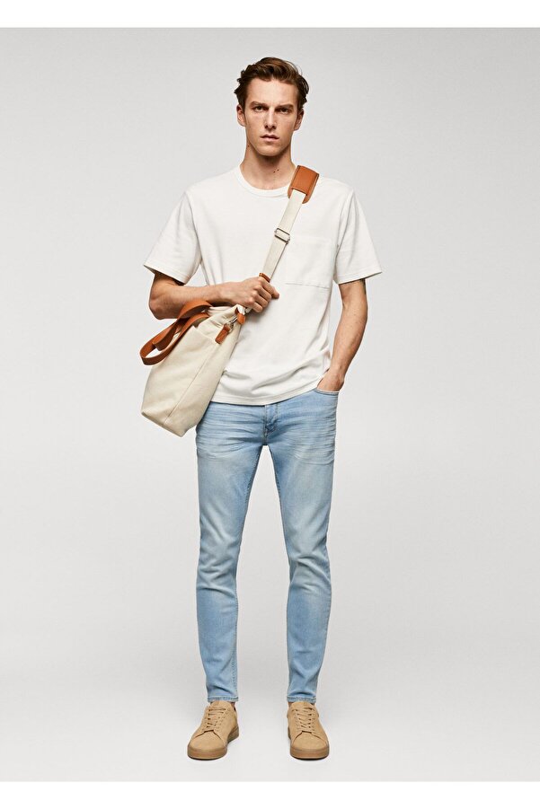 MANGO Man-Blugi pentru bărbați din denim lejer57040683 1