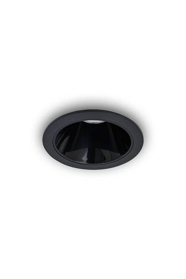 LIGHTMORE-Round Recessed Spot Luminaire with Gu10 Lampholder - Black Frame and Black Inner Coating 1