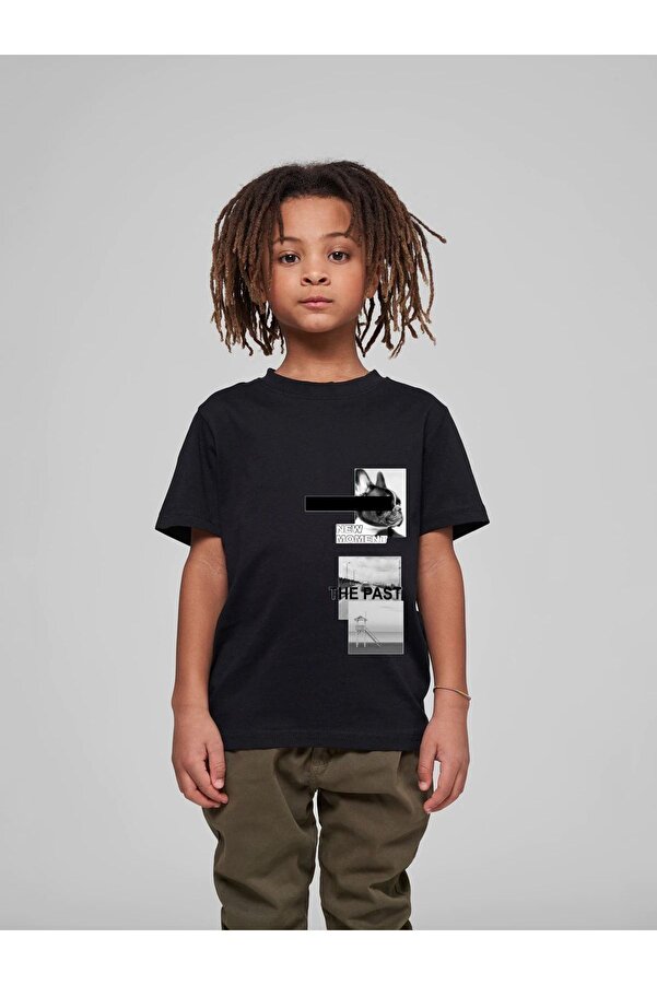 VASK Çocuk Oversize Unisex The Past Pamuklu Bisiklet Yaka Tişört
