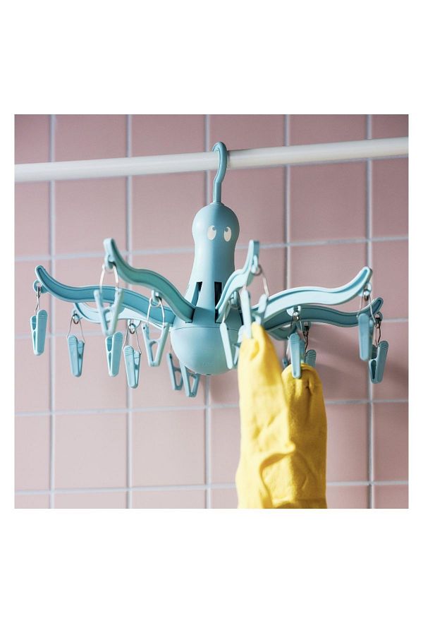 IKEA Pressa Clothes Drying Rack 16 Pieces Clothes Dryer with Latch Turquoise Trendyol