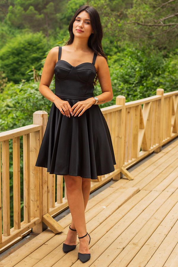 Black dress thick straps store