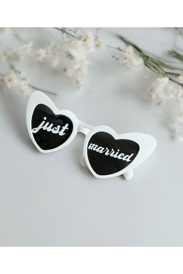 SKR tic dağıtım-Bridal Glasses with Heart 1
