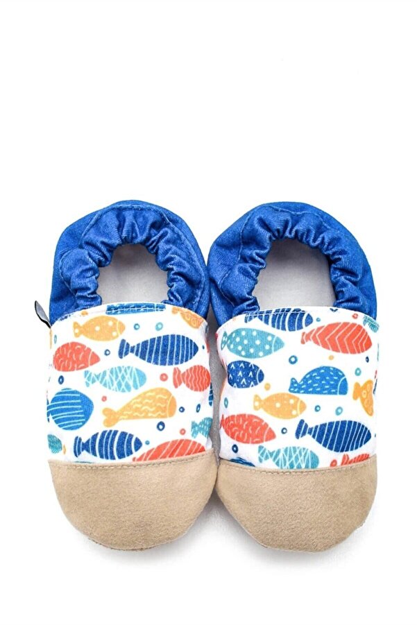 First Step Pamuk Astarlı Kaydırmaz Taban Patik-balık-f-833