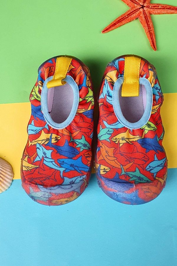 First Step-Pantofi de mare cu talpă anti-alunecare pentru băiat Red Fish-F-7026 1