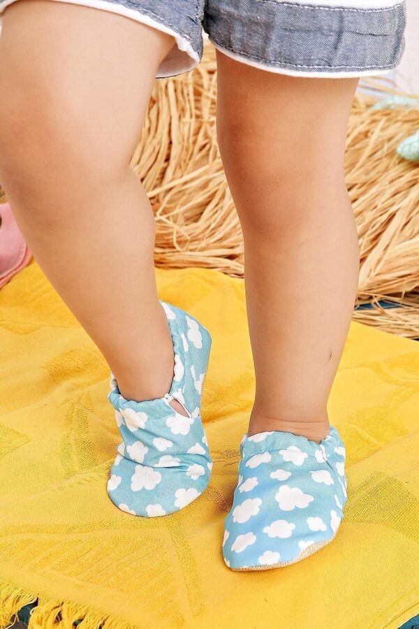 First Step-Cloud Non-Slip Sole Baby Summer Booties Blue, Home Boots Slippers Nursery Shoes Slippers F-824 1