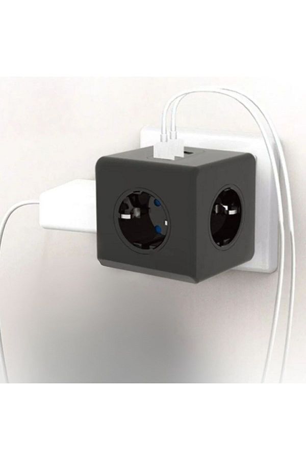 PERİBOİA-Thermal Current Protected Multiplexer Socket - 3 USB, 3 Socket Input Cube 1
