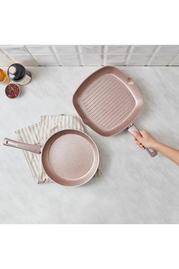 Karaca-Biogranite Induktion Pfannen Set 2 Teiliges Roségold 1