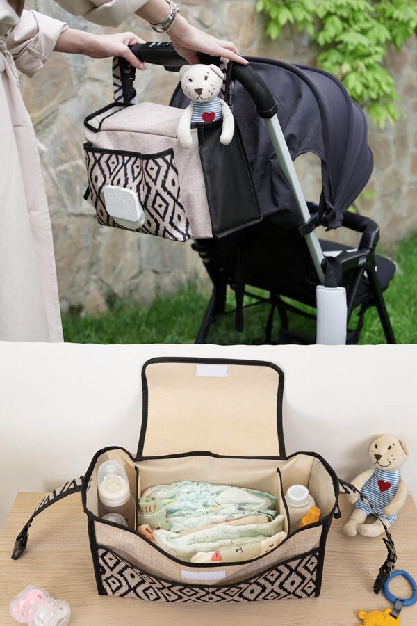 BYENS Anne Bebek Bakım Çantası Bebek Arabası Organizer Çantaları Puset Düzenleyici Çanta Stroller Bag