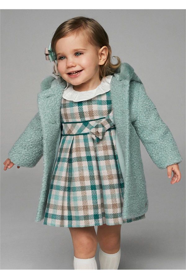 Green plaid baby dress cheap