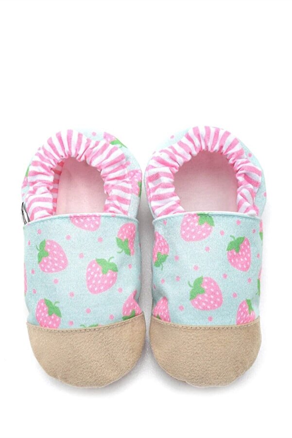First Step Pamuk Astarlı Kaydırmaz Taban Patik-çilek-f-830