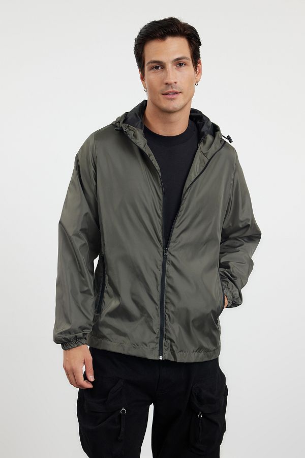Trendyol Collection-Khaki Hooded Raincoat Windbreaker Coat - Regular Fit Seasonal Jacket Tmnaw25Mo00026 1