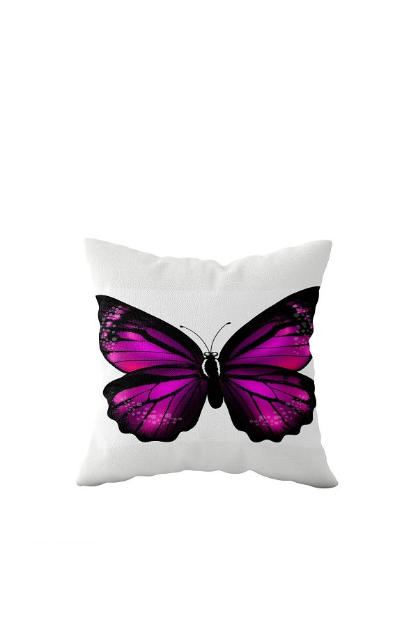 on the clouds-Butterfly Patterned Single Side Hidden Zipper Pillow Case Throw Pillow Sofa Pillow Case 1