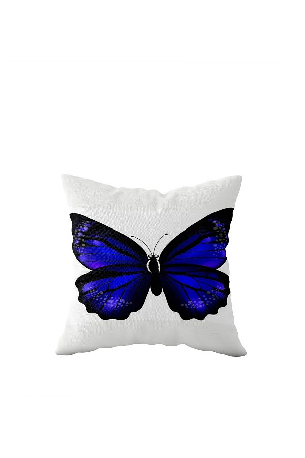 on the clouds-Double Sided Butterfly Patterned Pillowcase - Hidden Zipper, Throw Pillow Seat 1