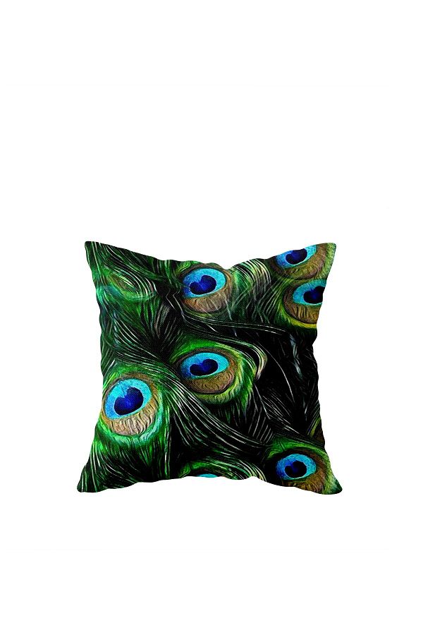 on the clouds-Double Sided Hidden Zippered Peacock Motif Pillowcase - Throw Pillow Seat Pillowcase 1
