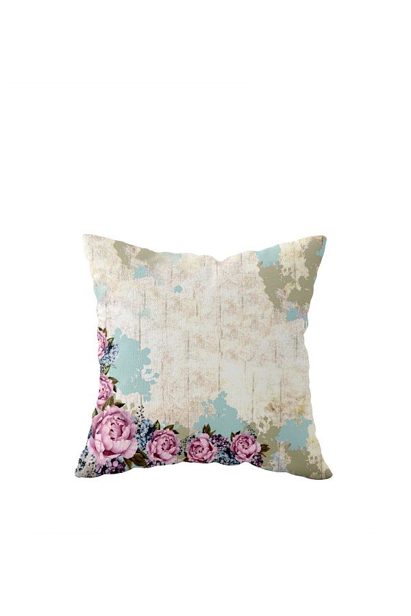 on the clouds-Rose Pattern Single Side Hidden Zipper Pillow Case Throw Pillow Sofa Pillow Case 1