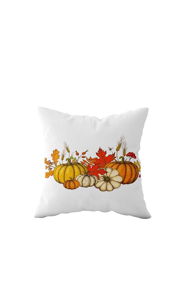 on the clouds-Pumpkin Patterned Single Side Hidden Zipper Pillow Case Throw Pillow Sofa Pillow Case 1