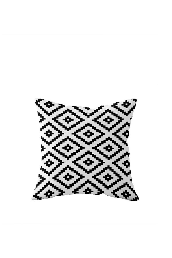 on the clouds-Black Argyle Geometric Pattern Single Side Hidden Zipper Pillowcase Throw Pillow Seat Pillow Case 1