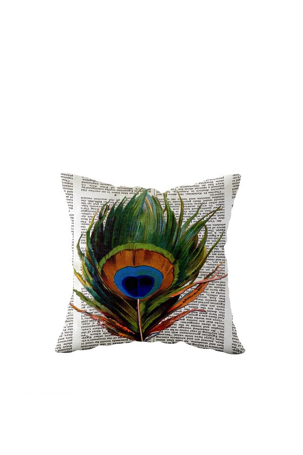 on the clouds-Peacock Motif Single Sided Hidden Zipper Pillow Case Throw Pillow Sofa Pillow Case 1