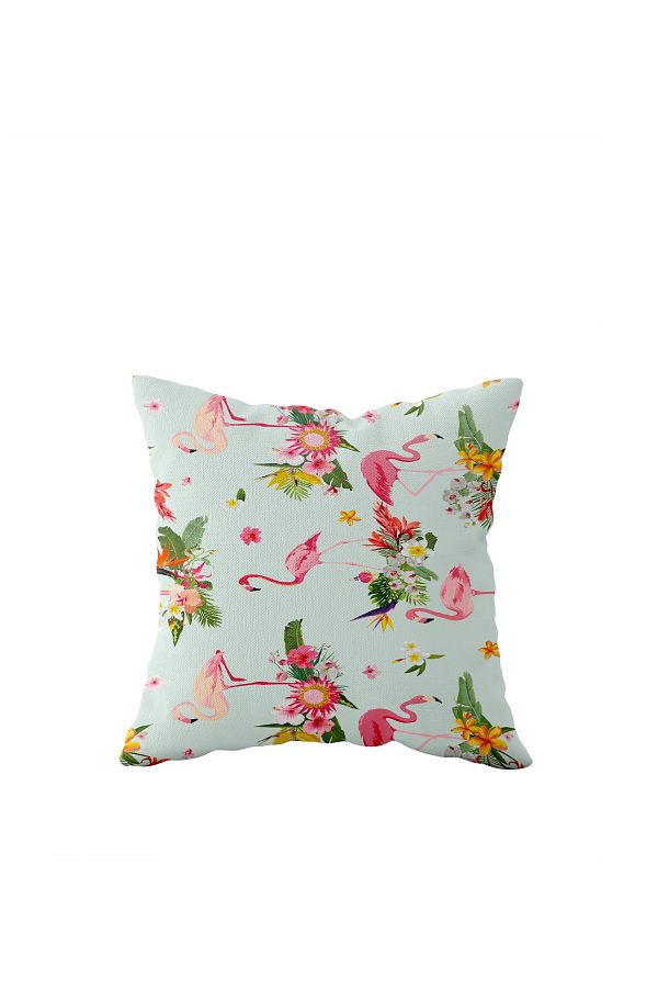 on the clouds-White Filamingo Pattern Single Side Hidden Zipper Pillowcase Throw Pillow Seat Pillowcase 1