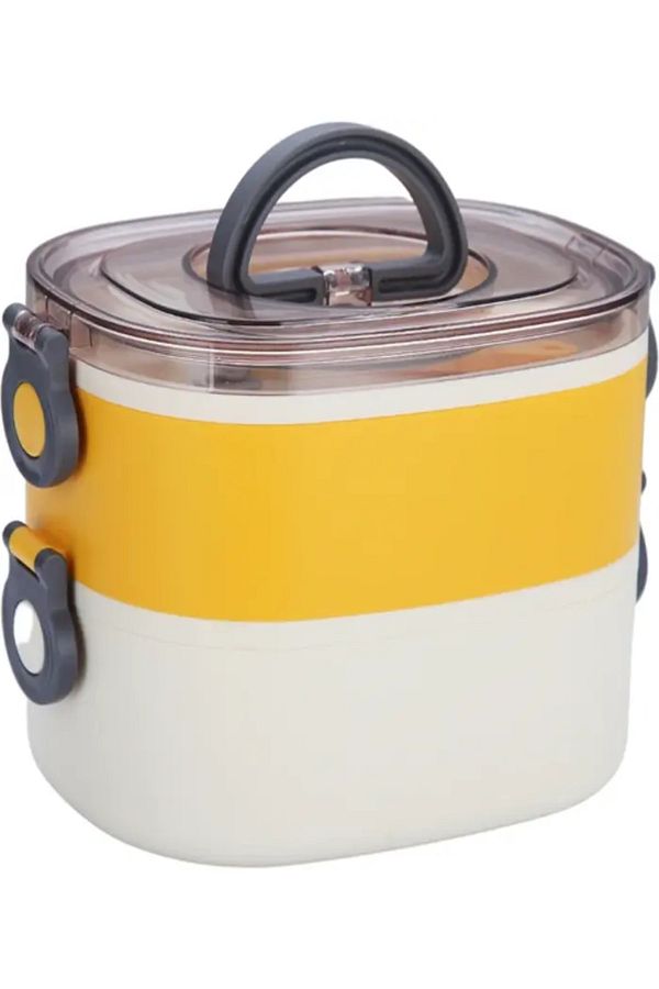 Vagonlife-1200ml 2 Layer Gold-Yellow Double Color Lunchbox Lunch Box Lunch Box 1