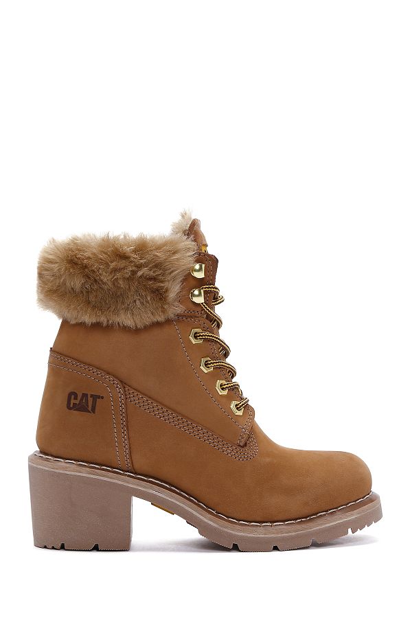 Caterpillar Cinnamon Nikki Women s Boots Thick Heel and Nubuck Leather 015z 101217 Trendyol