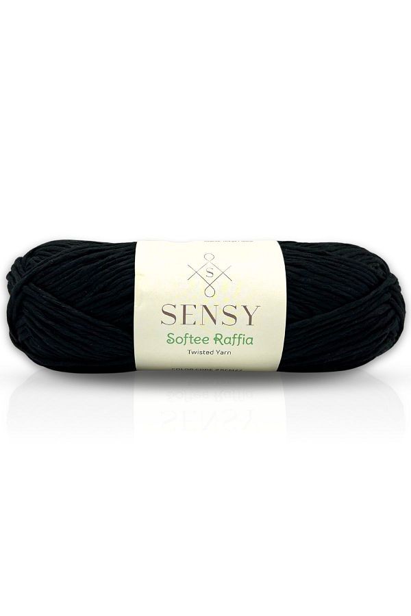 SENSY-Premium Softee Raffia - Soft and Black Floss Paper, Bag Floss Hobby Floss Supla 1