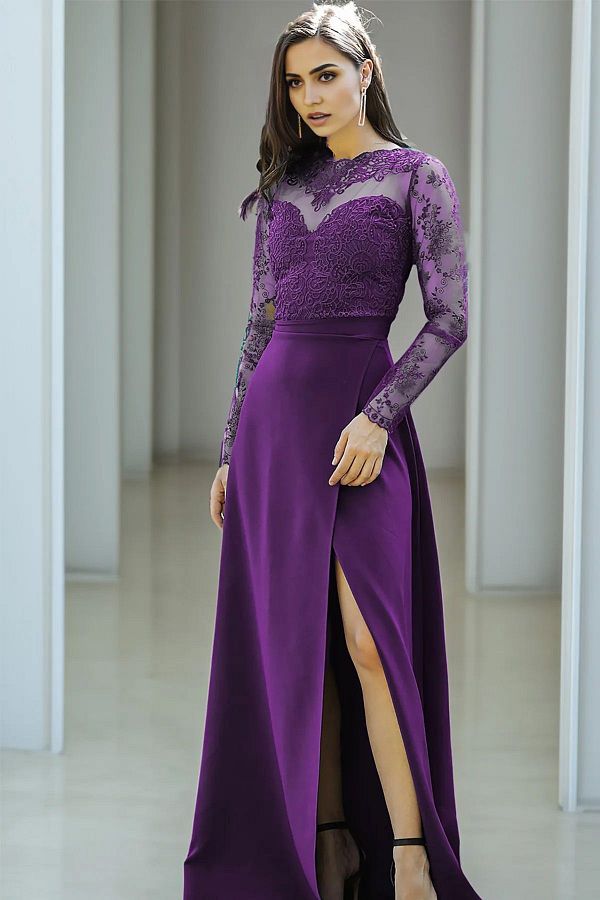 Plum colored evening dresses sale
