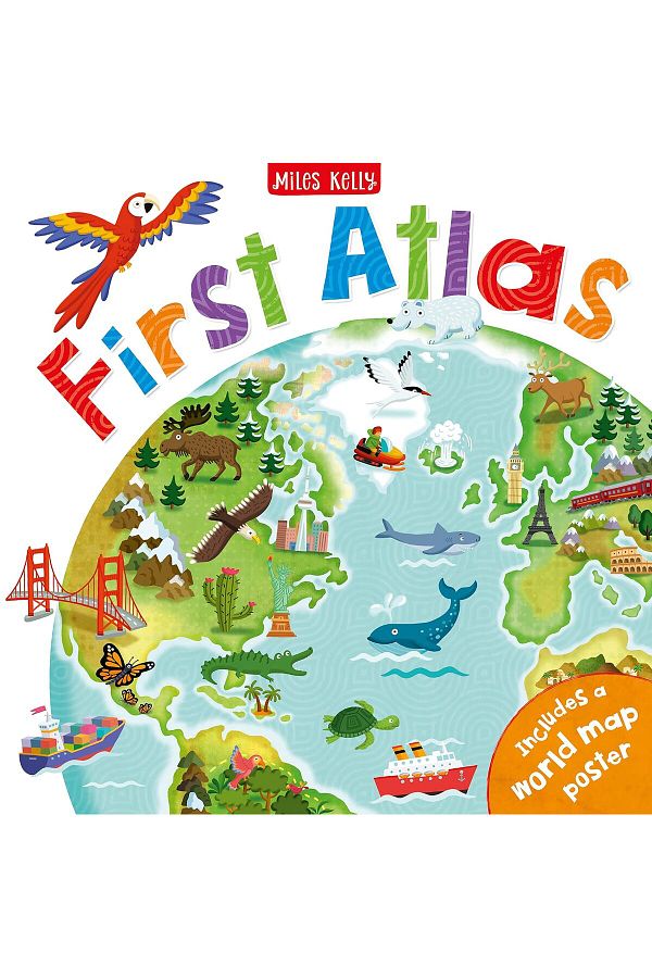 Penguin Books-First Atlas - 20 Great and One Lightweight World Map for Your Movement Tracks Included 1