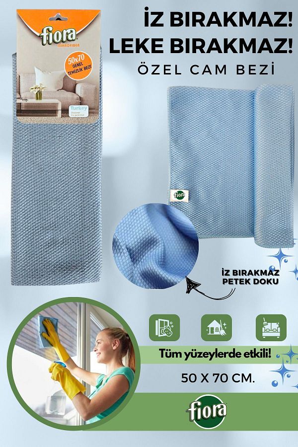 FİORA-XXL 50X70cm Non-Marking Glass Cloth and General Cleaning Cloth 1