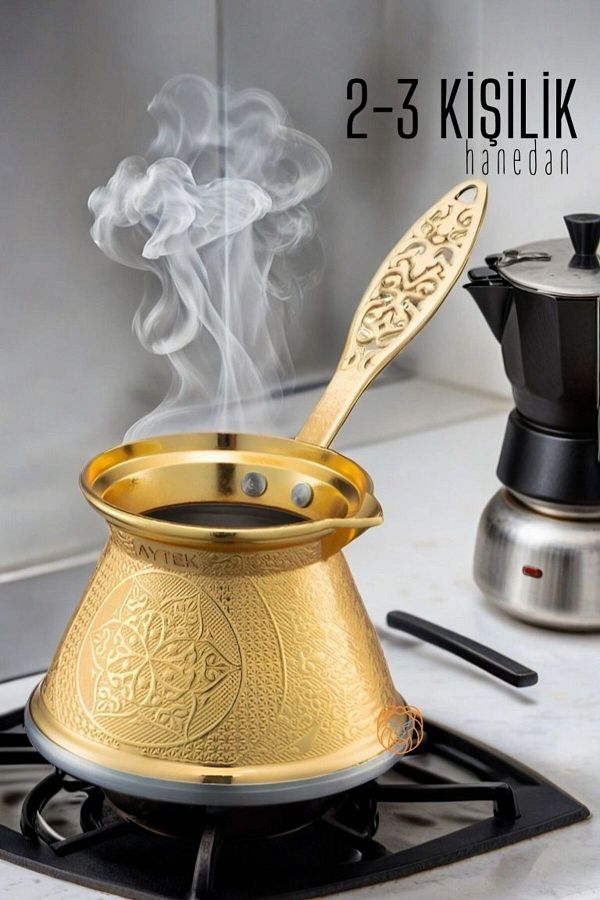 Takaz Global-GOLD Coffee Pot for 2-3 Persons with Induction Base -720006 1