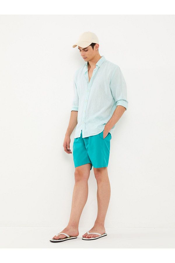 Mens swim shorts knee length clearance