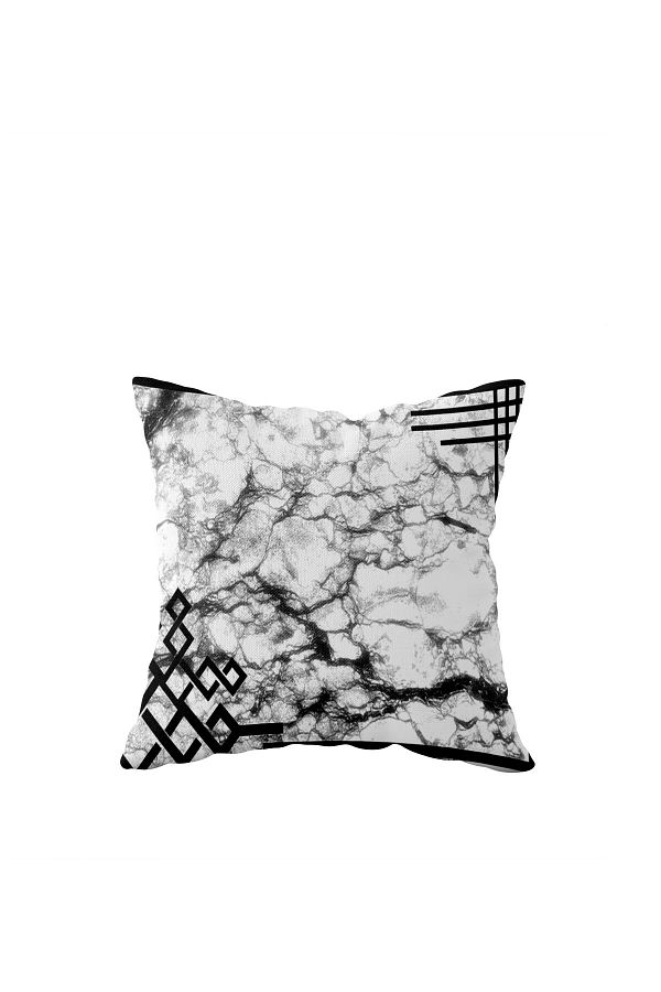on the clouds-Black Marble Patterned Single Side Hidden Zipper Pillow Case Throw Pillow Sofa Pillow Case 1
