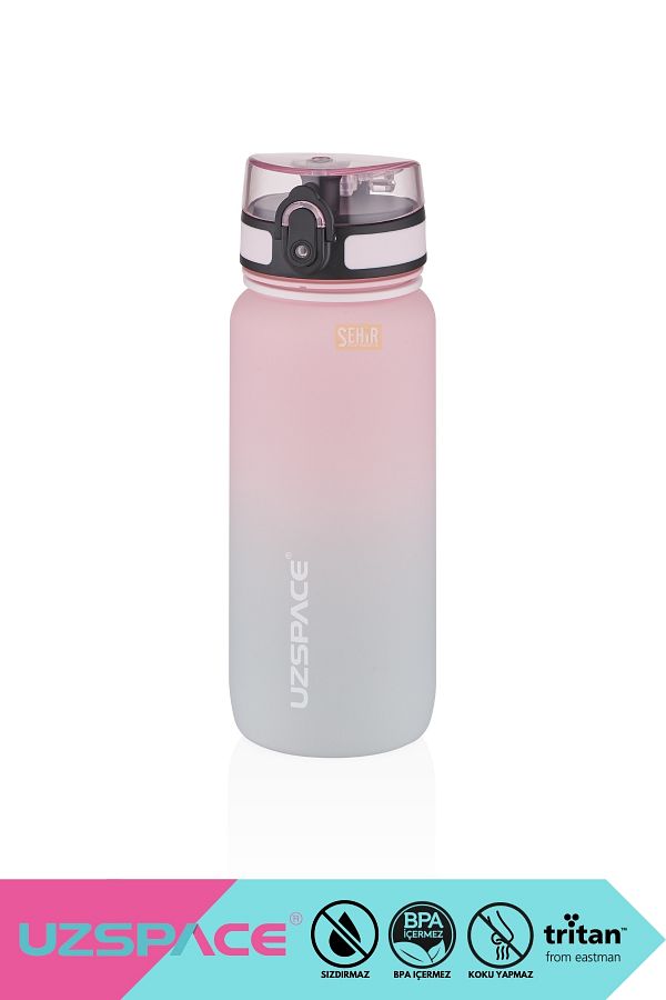 Uzspace-New 650ml Tritan Water Flask - Double Color, Leak-Proof, BPA Free and Lockable Lid 1