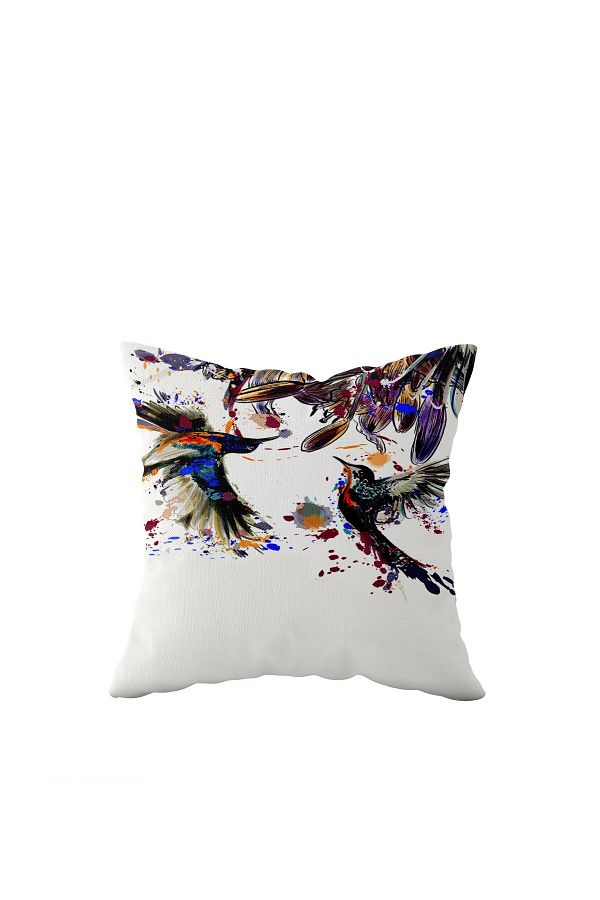 on the clouds-Decorative Bird Pattern Single Side Hidden Zipper Pillow Case Throw Pillow Sofa Pillow Case 1