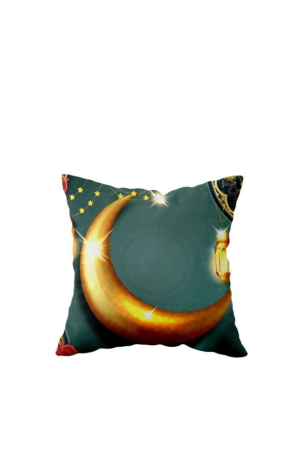 on the clouds-Ramadan Decorated - Double Sided Crescent Pattern Hidden Zipper Case Pillow Throw Pillow Seat Pillow Case 1