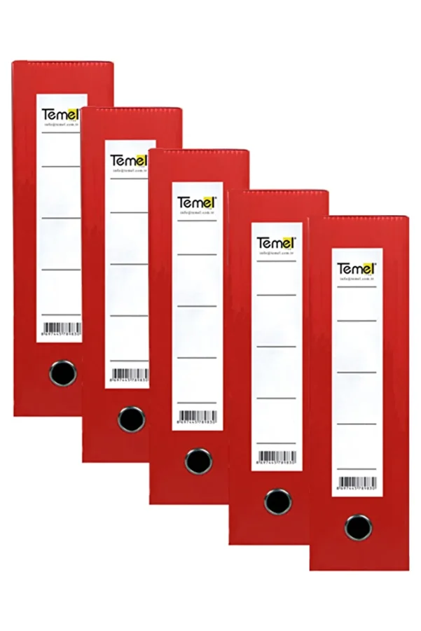 Temel-صندوق الأرشيف والمشروعات 29x36x5 سم أحمر 25 قطعة 1