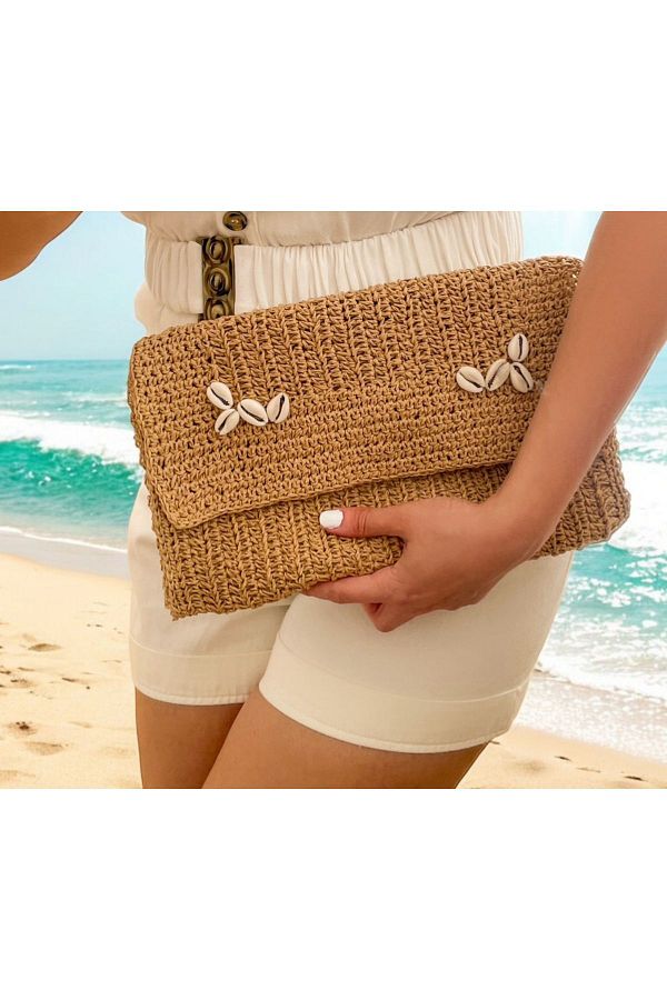 Clutch beach bag sales