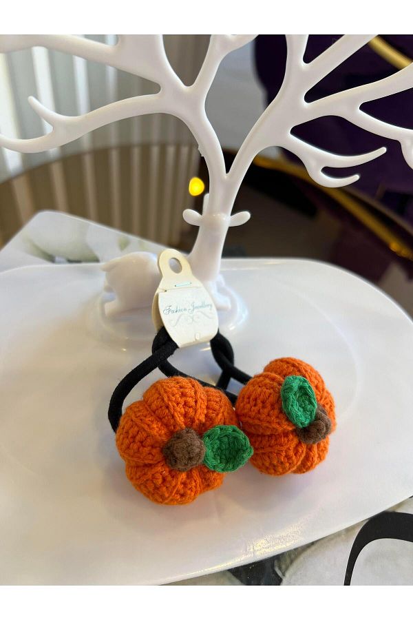 KÜBRA-AmIGURIN 2-piece Elastic Handmade Knitted Honey Pumpkin model 1