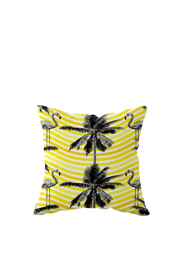 on the clouds-Flamingo Patterned Tropical Double Sided Hidden Zippered Pillowcase - Throw Pillow Seat Pillow 1