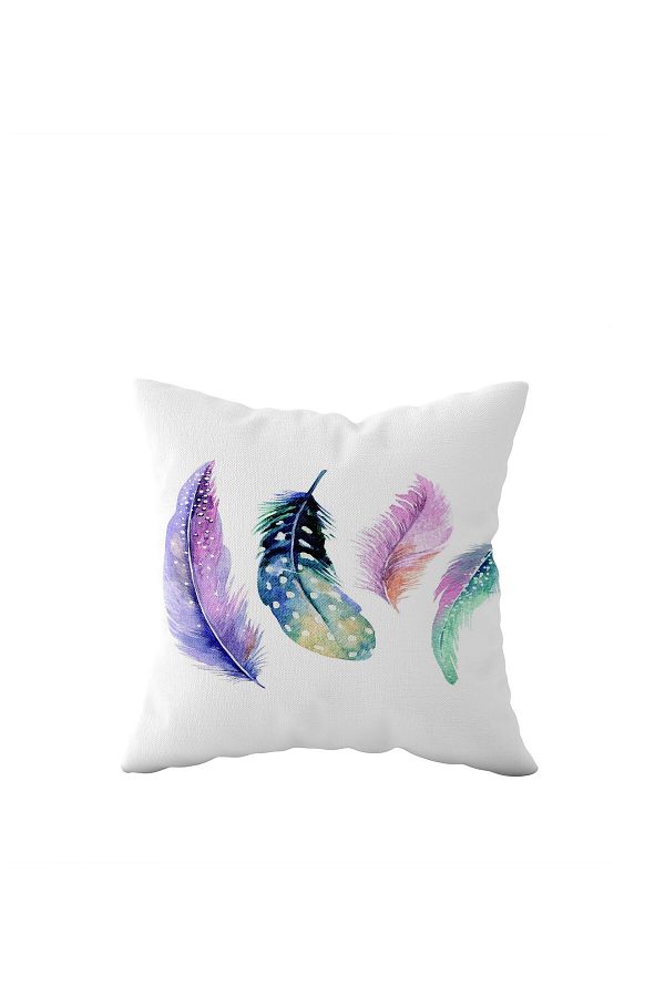 on the clouds-Double Sided Feather Patterned Hidden Zippered Pillowcase - Throw Pillow Seat Pillow 1