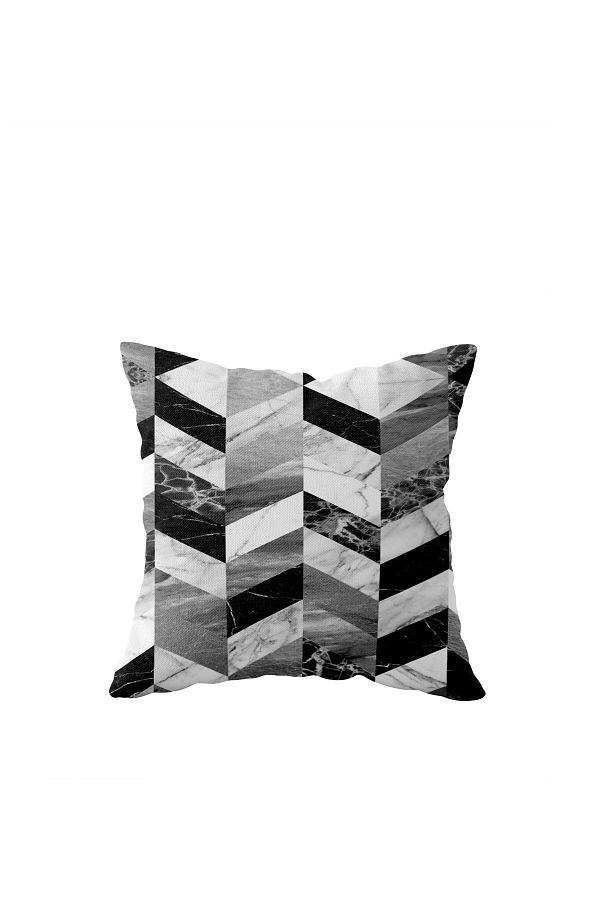 on the clouds-Gray Zigzag Single Side Hidden Zipper Pillowcase Throw Pillow Sofa Pillowcase 1