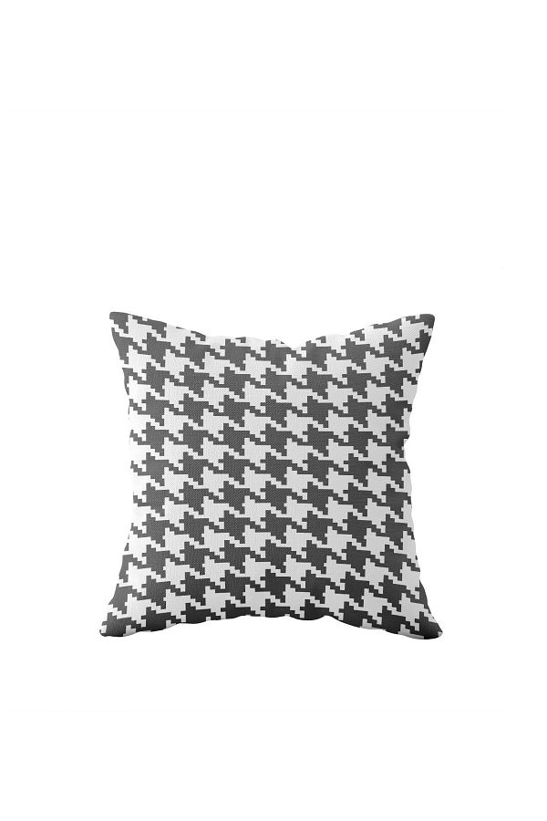 on the clouds-Gray Houndstooth Double Sided Hidden Zipper Pillow Case Throw Pillow Sofa Pillow Case 1