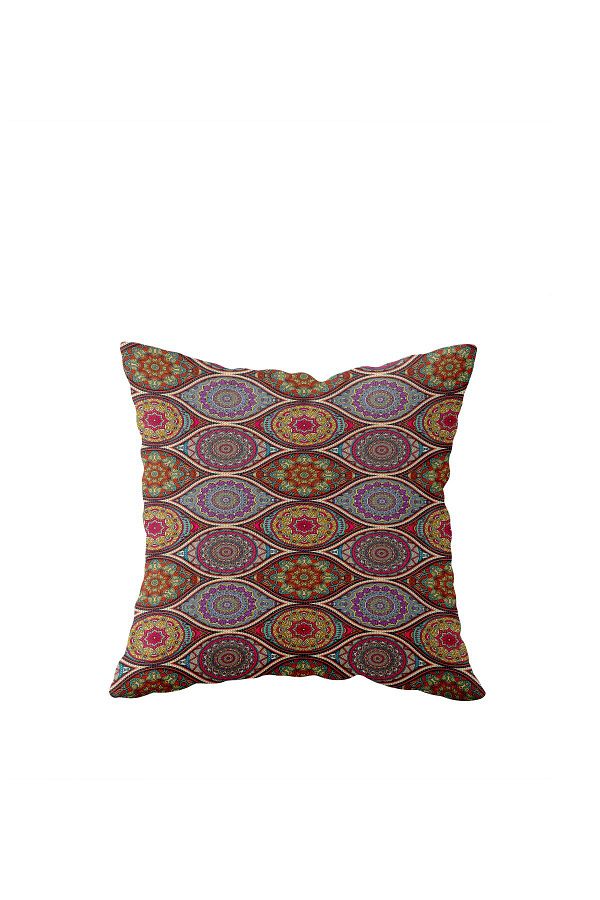on the clouds-Colorful Ethnic Drop Mosaic Patterned Single Side Hidden Zipper Throw Pillow Sofa Pillow Case 1