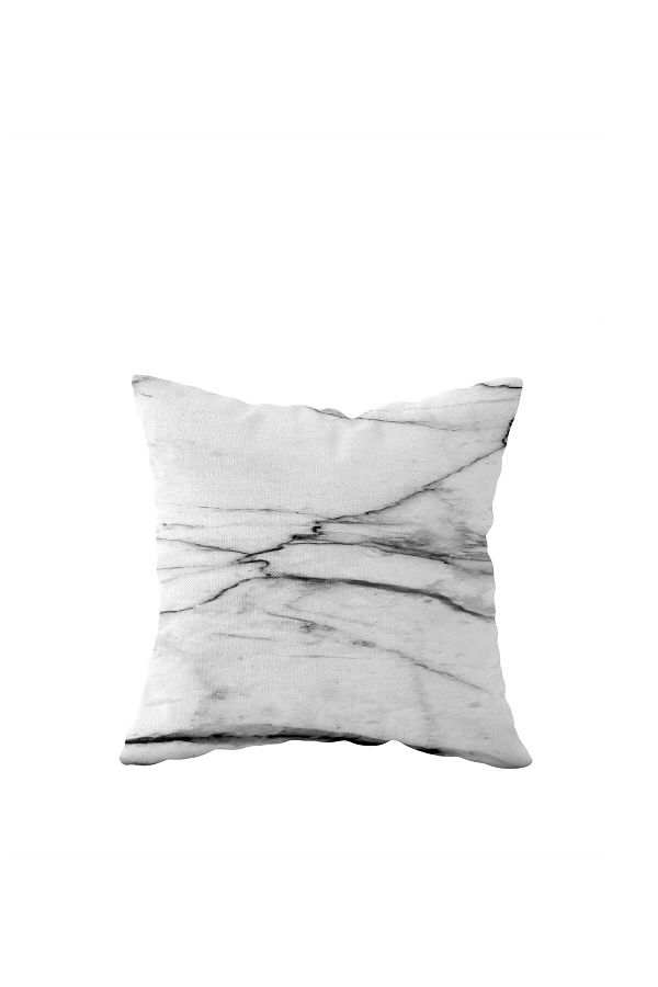 on the clouds-White Marble Processing Single Side Hidden Zipper Pillowcase Throw Pillow Sofa Pillowcase 1