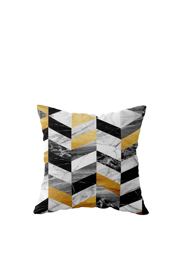 on the clouds-Geomertic Patterned and Gold Detailed Double Sided Hidden Zippered Pillowcase - Throw Pillow Seat Pillow 1